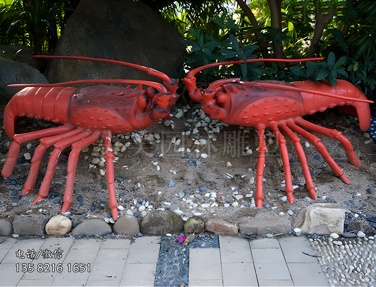 玻璃鋼仿真龍蝦雕塑