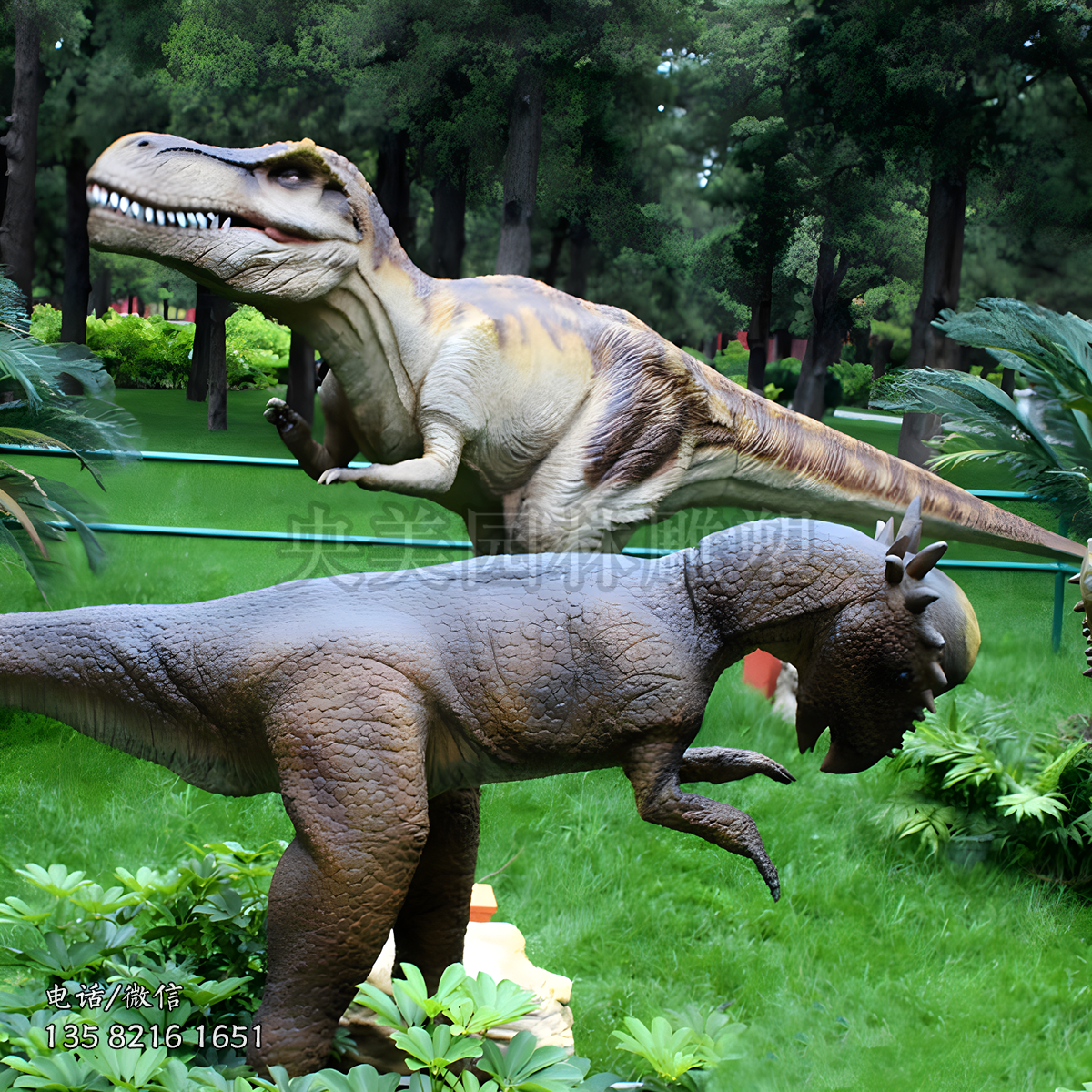 寫實(shí)恐龍玻璃鋼仿真雕塑