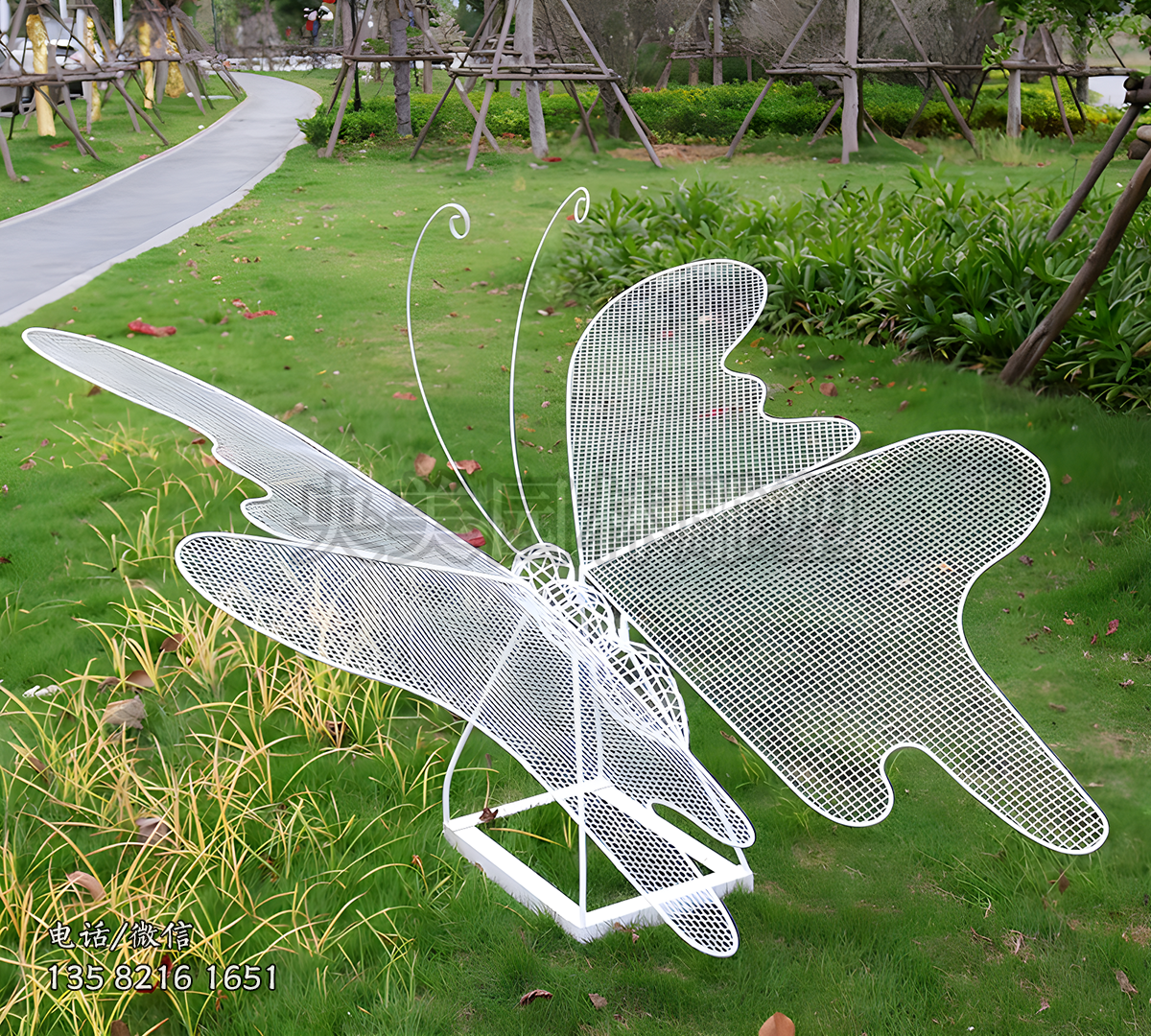 鐵藝編織蝴蝶雕塑