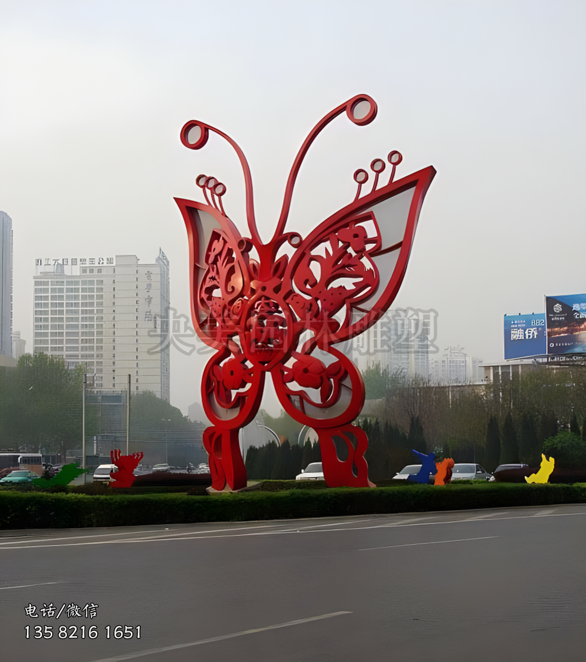 大型不銹鋼蝴蝶景觀雕塑