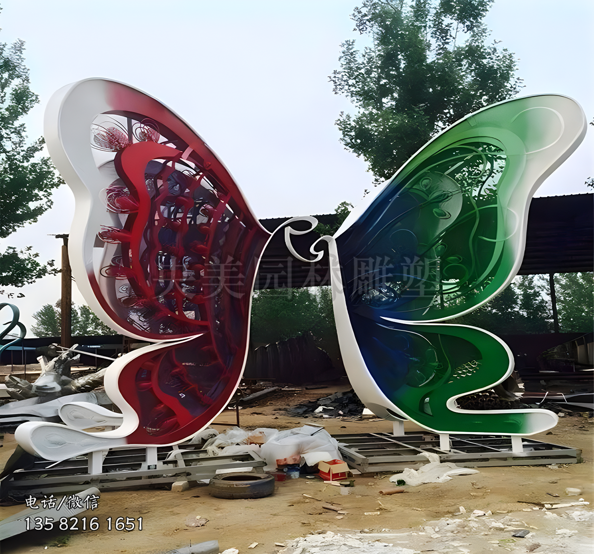 透光不銹鋼蝴蝶雕塑