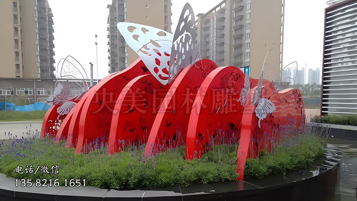 不銹鋼蝴蝶景觀雕塑