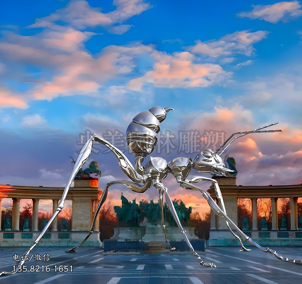 不銹鋼螞蟻雕塑