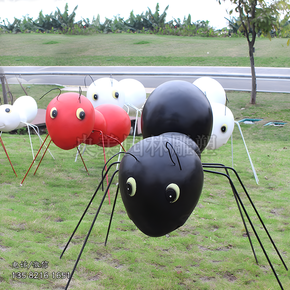 玻璃鋼噴漆螞蟻雕塑