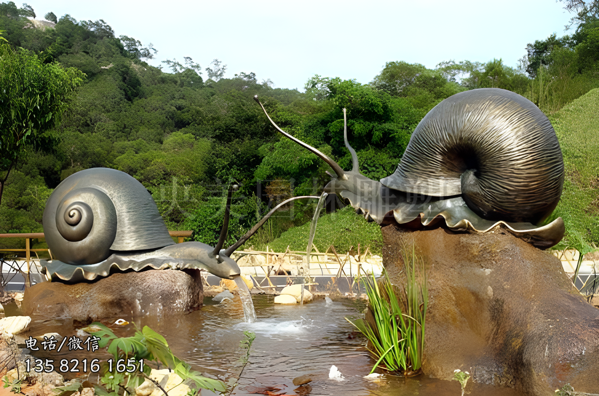 鍛銅蝸牛雕塑擺件