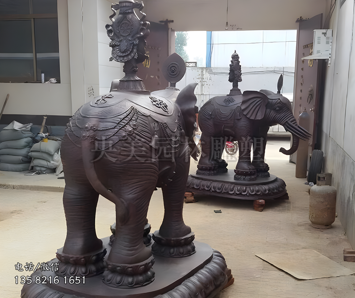 泰式仿古大象銅雕