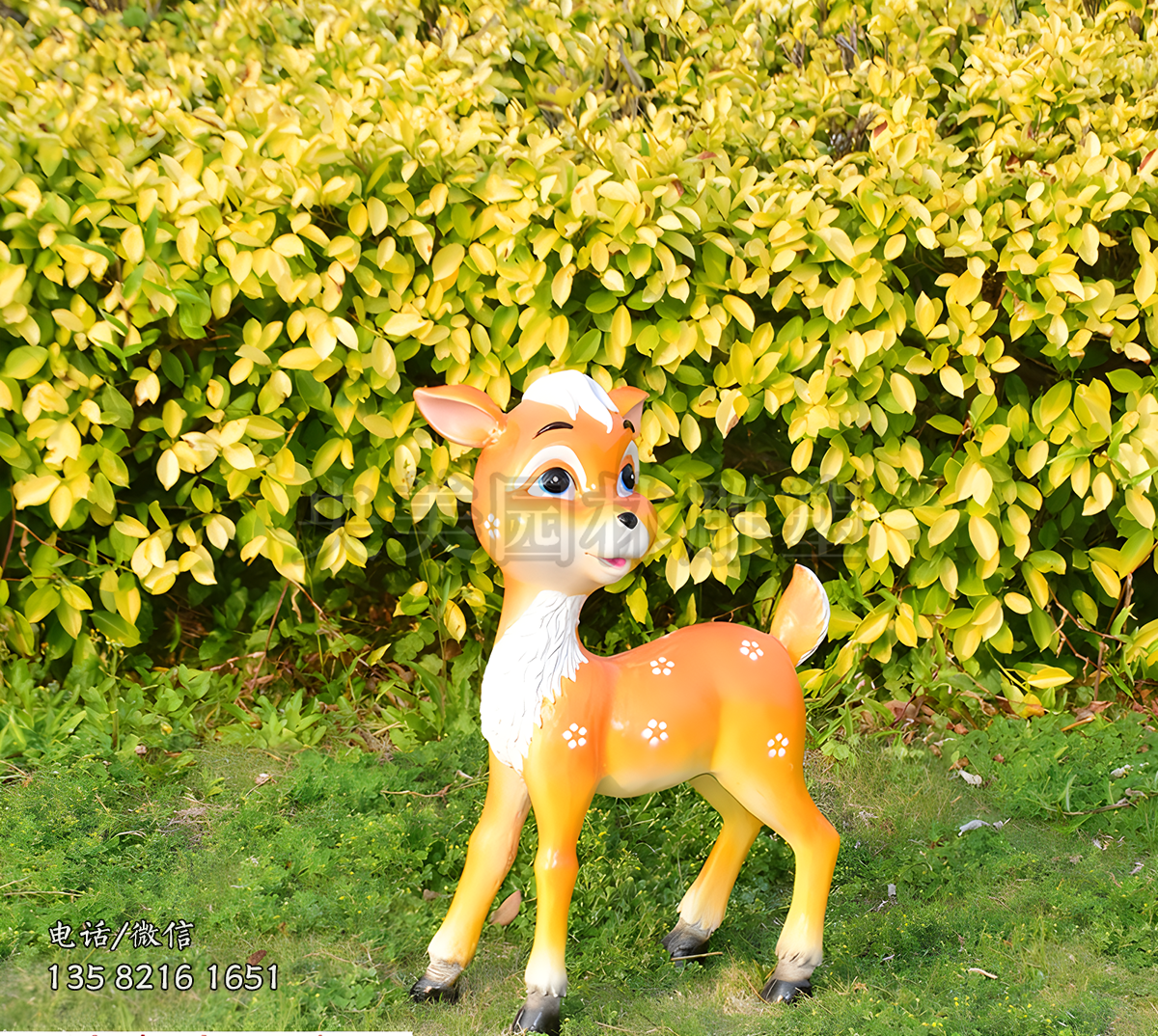 卡通梅花鹿雕塑