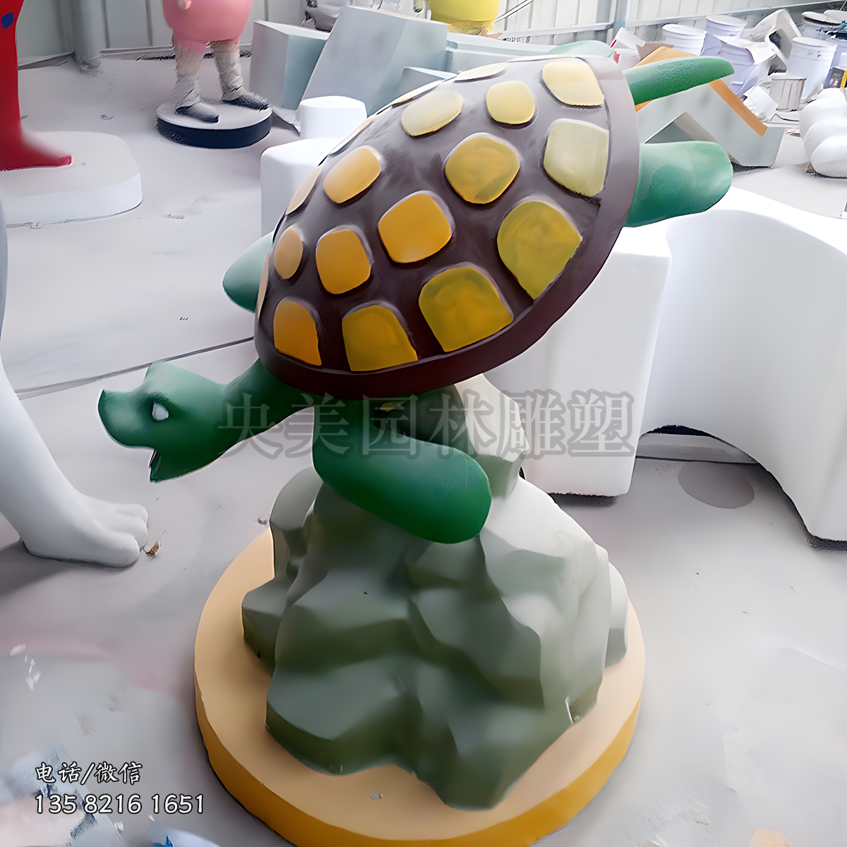 卡通造型烏龜?shù)袼軘[件