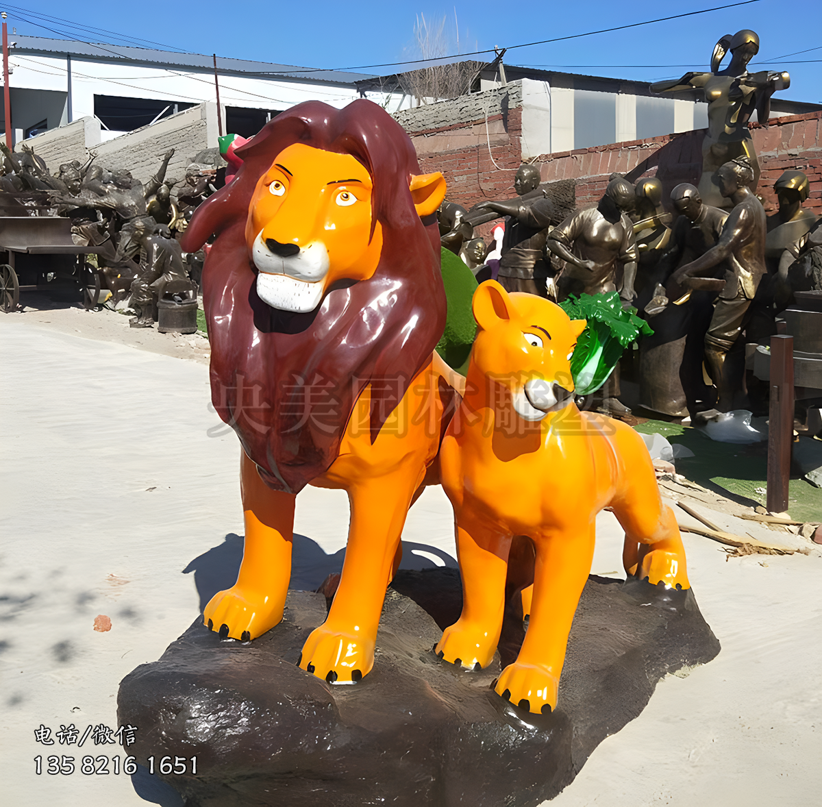 獅子王玻璃鋼動(dòng)漫卡通獅子雕塑