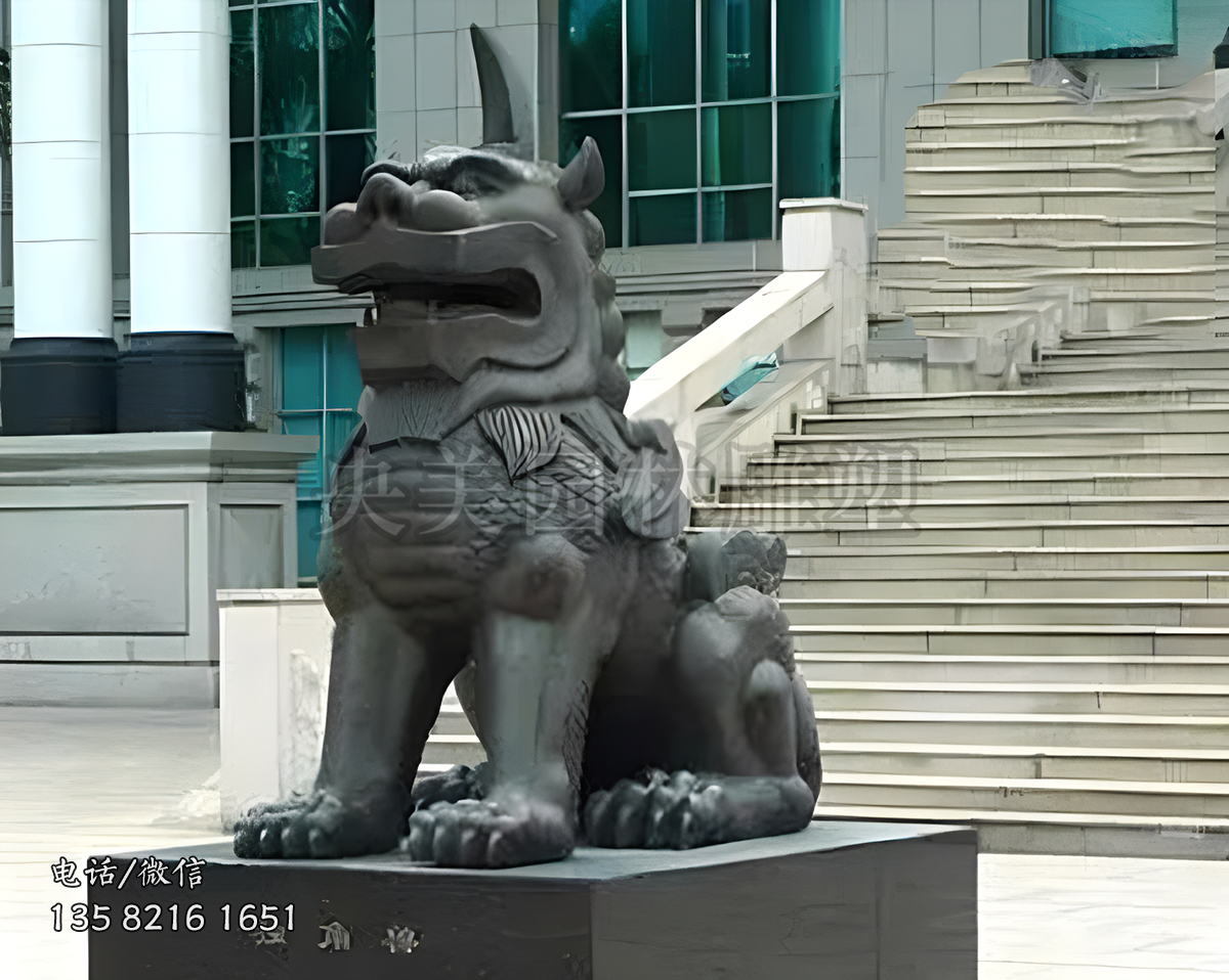 獨角獸獬豸銅雕塑
