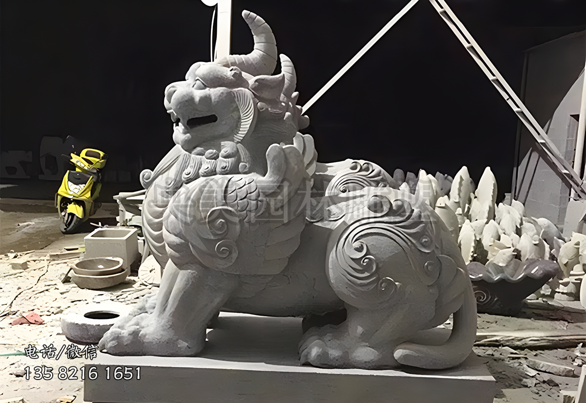 公平公正獬豸石雕