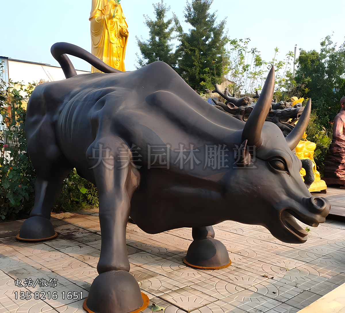 華爾街銅牛景觀動(dòng)物雕塑