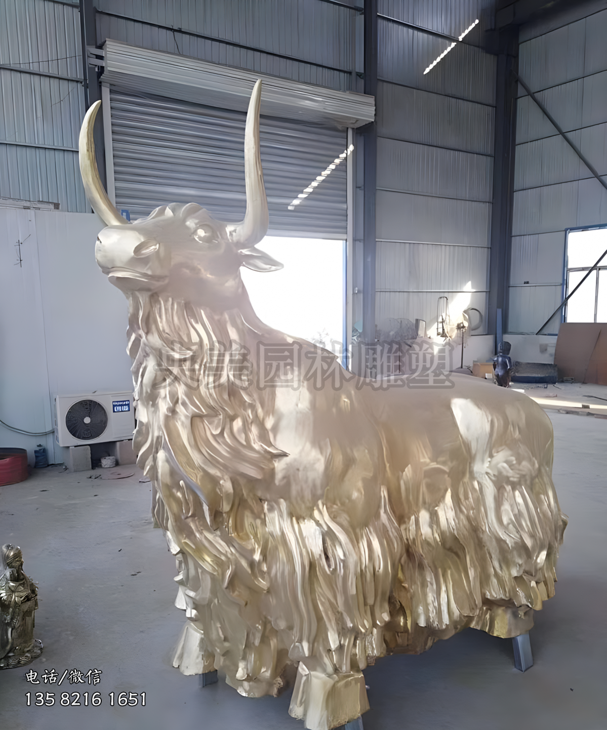 黃銅鑄造牦牛雕塑