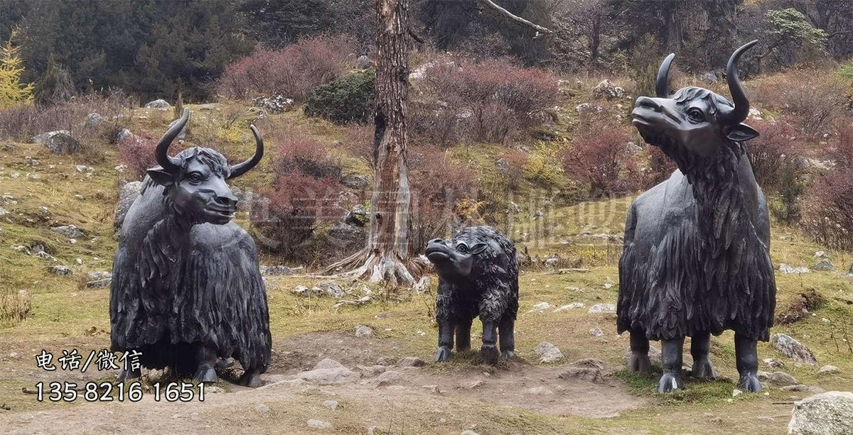 牦牛鑄銅雕塑