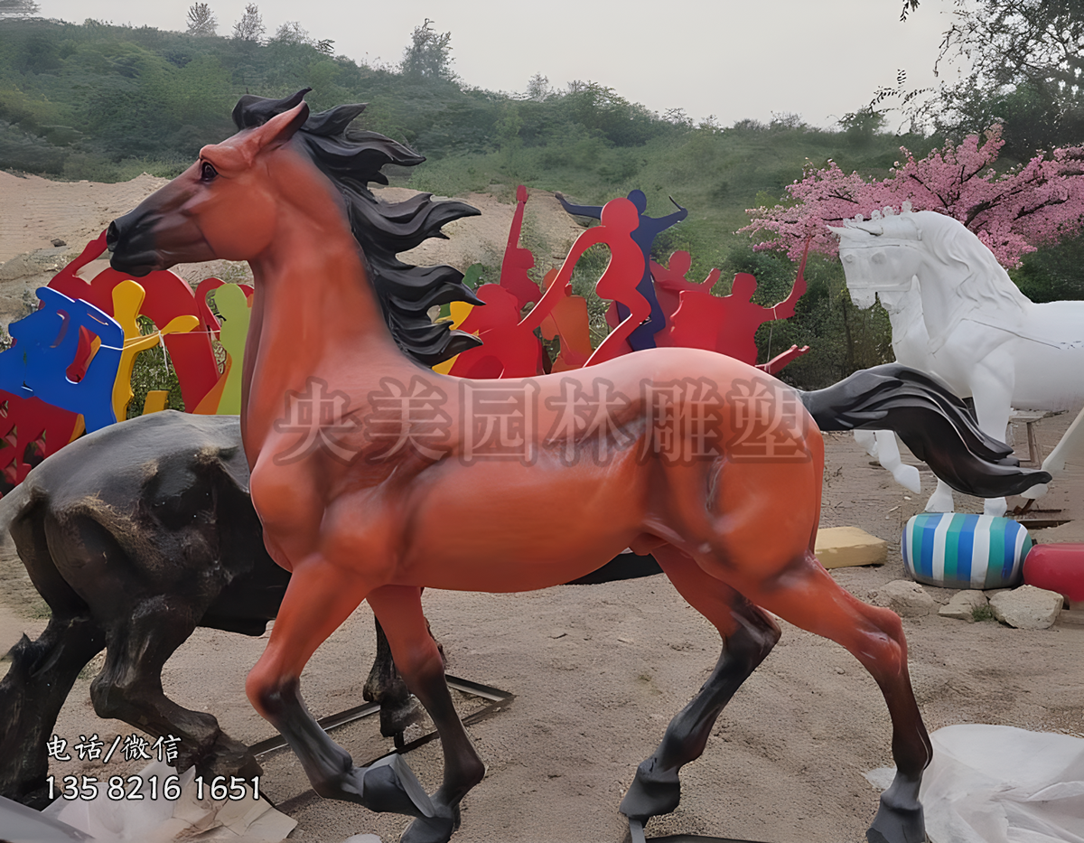 仿真馬兒玻璃鋼雕塑