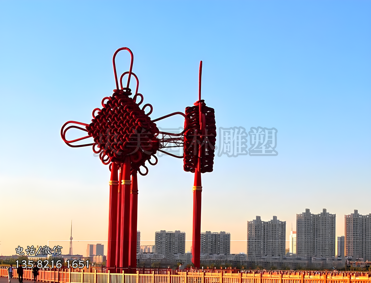 不銹鋼中國結(jié)景觀雕塑