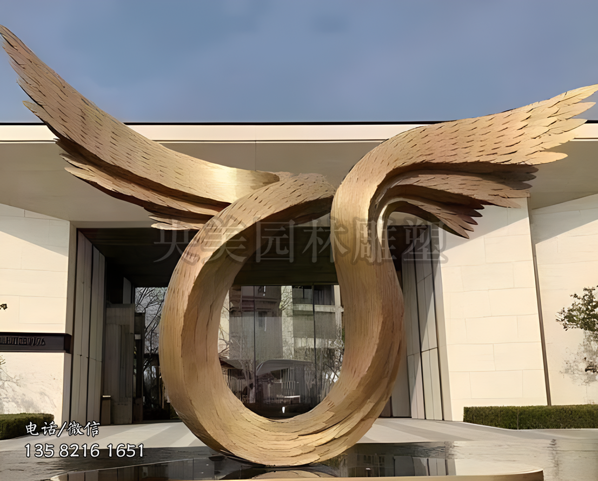 翅膀不銹鋼創(chuàng)意景觀雕塑