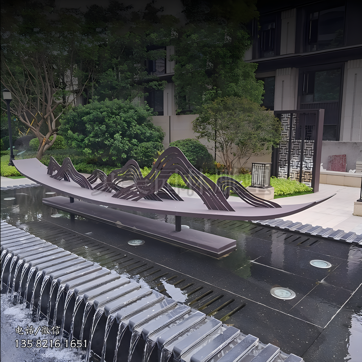 寫意船型景觀雕塑