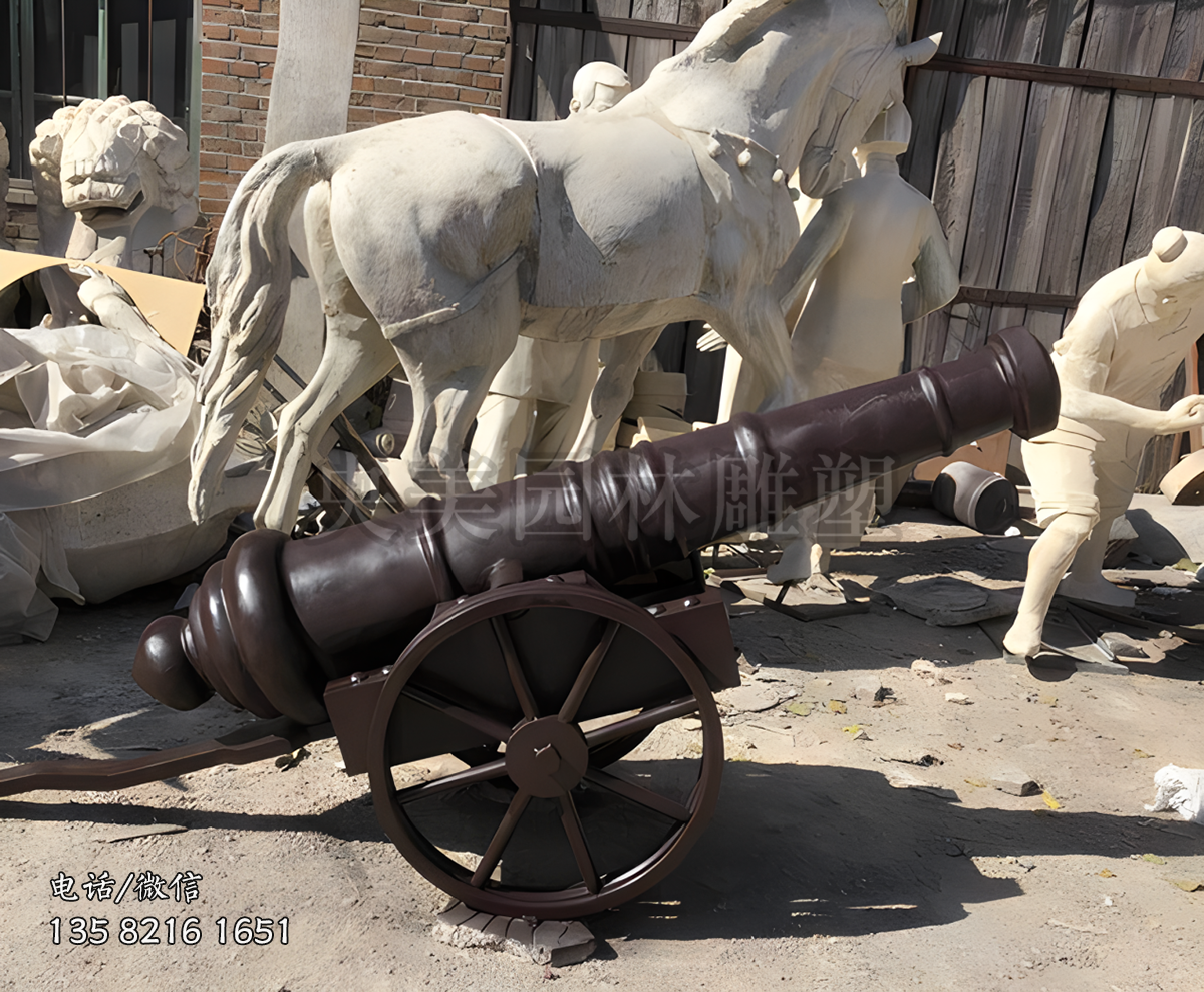玻璃鋼仿真大炮雕塑