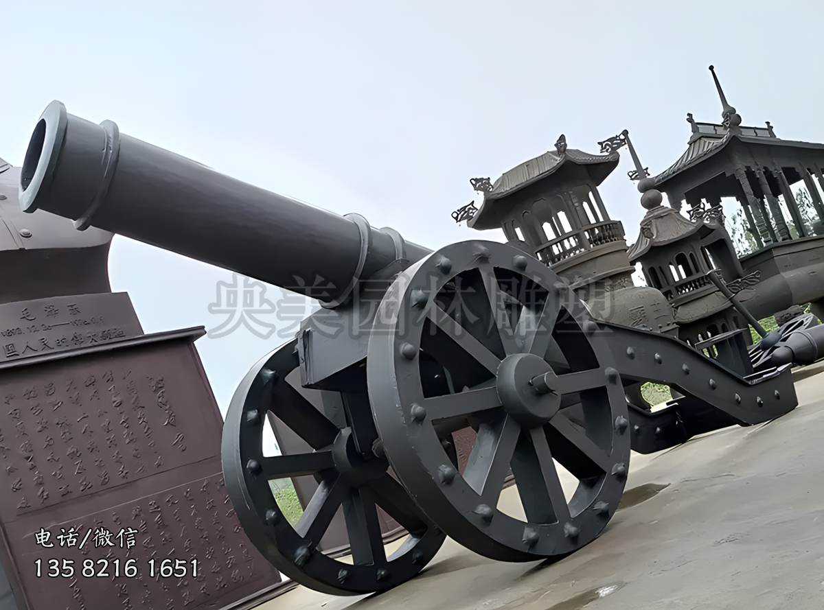 鑄銅大炮景觀雕塑