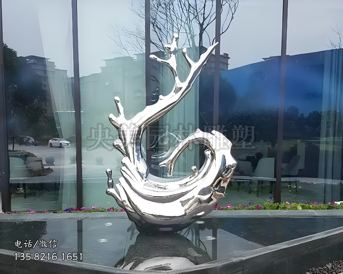 水景裝飾浪花不銹鋼雕塑