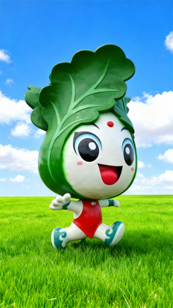 卡通玻璃鋼白菜雕塑公仔