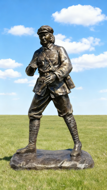 玻璃鋼仿銅紅軍雕塑 (26)