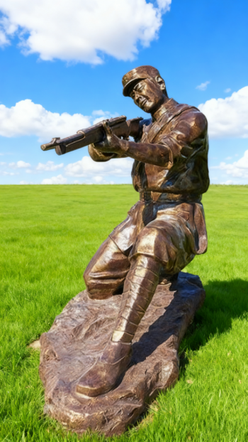 玻璃鋼仿銅紅軍雕塑 (49)