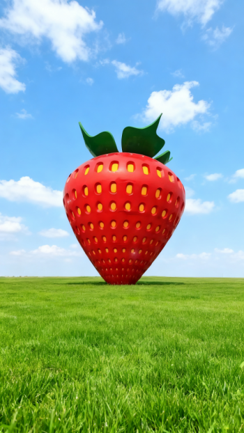 玻璃鋼仿真草莓雕塑 (15)