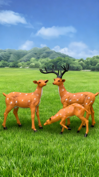 玻璃鋼仿真梅花鹿雕塑 (6)