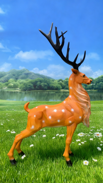 玻璃鋼仿真梅花鹿雕塑 (17)