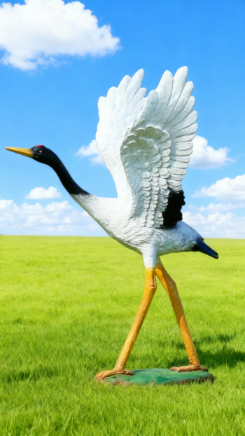 玻璃鋼仿真仙鶴雕塑 (9)