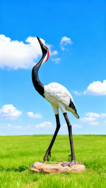 玻璃鋼仿真仙鶴雕塑 (12)