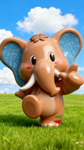 玻璃鋼卡通大象雕塑 (4)