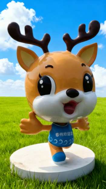 玻璃鋼卡通小鹿雕塑 (1)