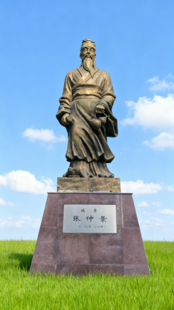 玻璃鋼仿銅張仲景雕塑 (2)