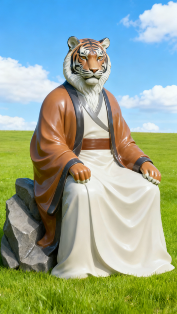 獸首人身十二生肖動(dòng)物雕塑 (9)