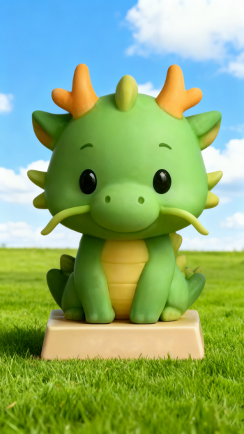 玻璃鋼卡通12生肖龍雕塑 (3)