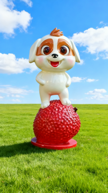 水果底座生肖動物雕塑 (9)