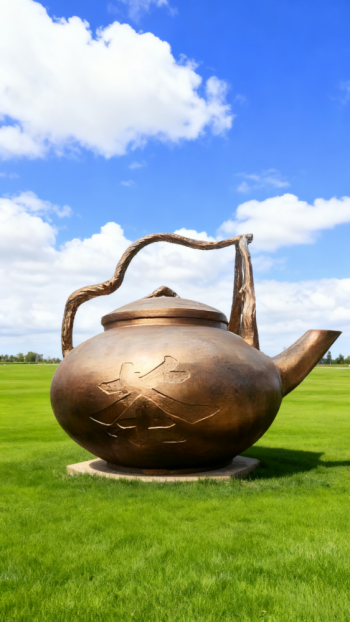 玻璃鋼仿銅茶壺雕塑 (5)