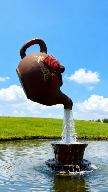 玻璃鋼懸空流水天壺茶壺景觀雕塑 (14)