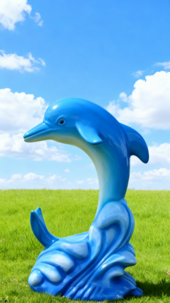 玻璃鋼海豚雕塑 (4)