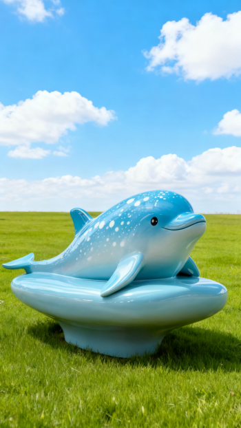 玻璃鋼海豚雕塑 (18)