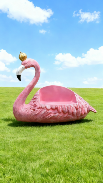 玻璃鋼仿真火烈鳥雕塑 (6)