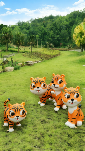 玻璃鋼卡通老虎雕塑 (12)