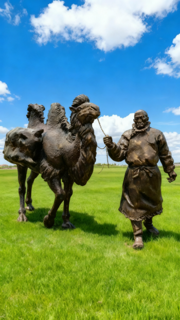 玻璃鋼駱駝仿銅雕塑 (12)