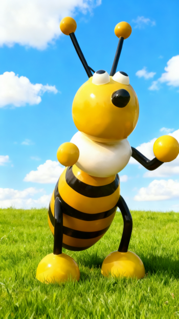 玻璃鋼卡通蜜蜂雕塑 (9)