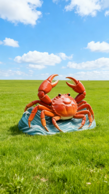 玻璃鋼螃蟹雕塑 (9)