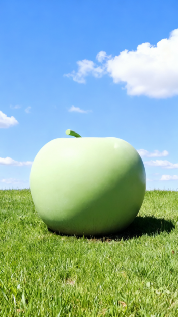 玻璃鋼蘋果雕塑 (5)