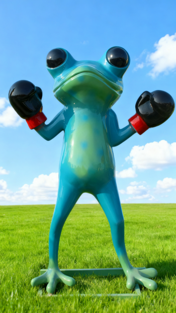 玻璃鋼青蛙雕塑 (10)